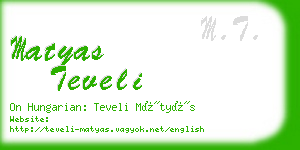 matyas teveli business card